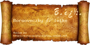 Borsoveczky Életke névjegykártya